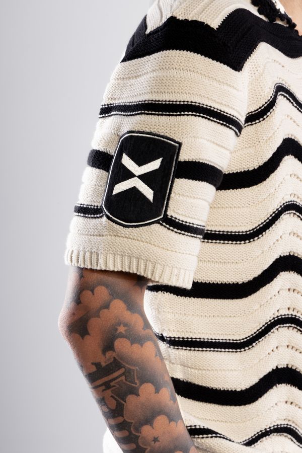 Поло Striped чёрно-молочное - фото 4