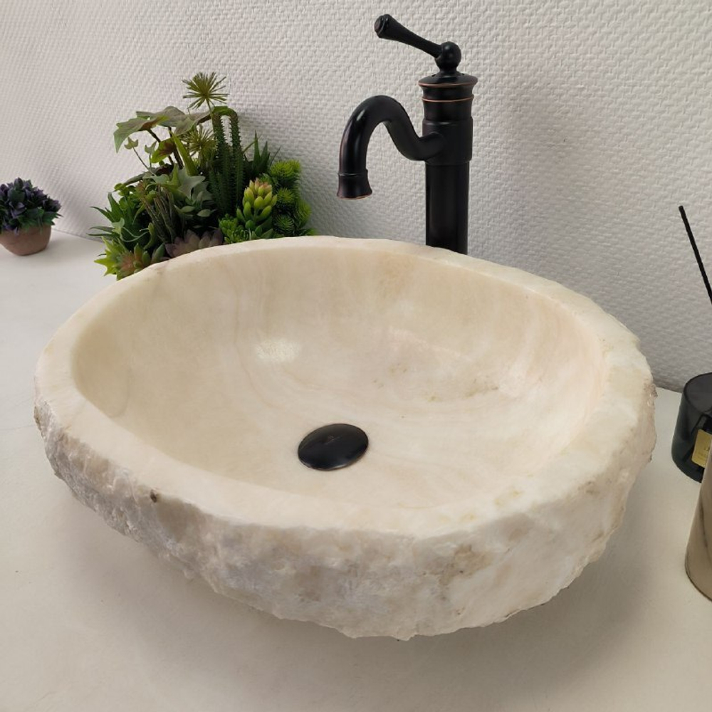 Раковина из оникса Erozy White EO-02198 52x41x15 см