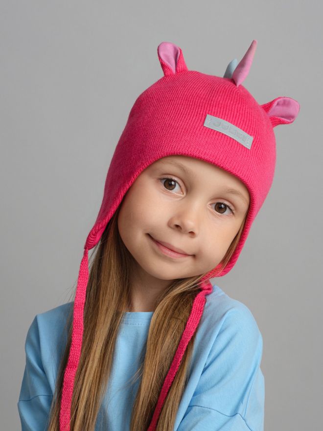 Шапка зимняя вязаная (Фуксия) Unic