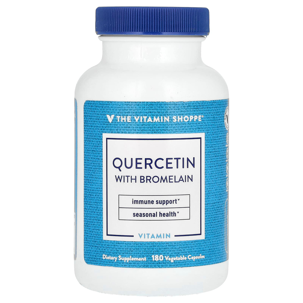 The Vitamin Shoppe, Кверцетин с бромелаином, 180 растительных капсул