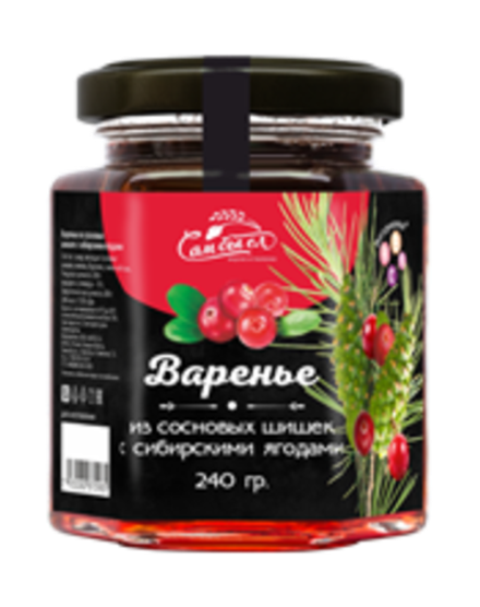 Варенье из сосновой шишки с сибирскими ягодами 240 г Сам бы ел