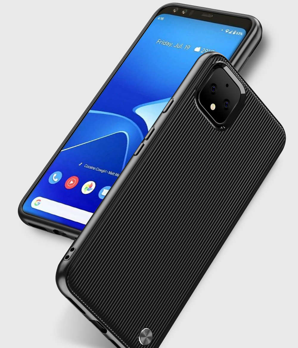 Чехол на Google Pixel 4 цвет Black (черный), серия Bevel от Caseport