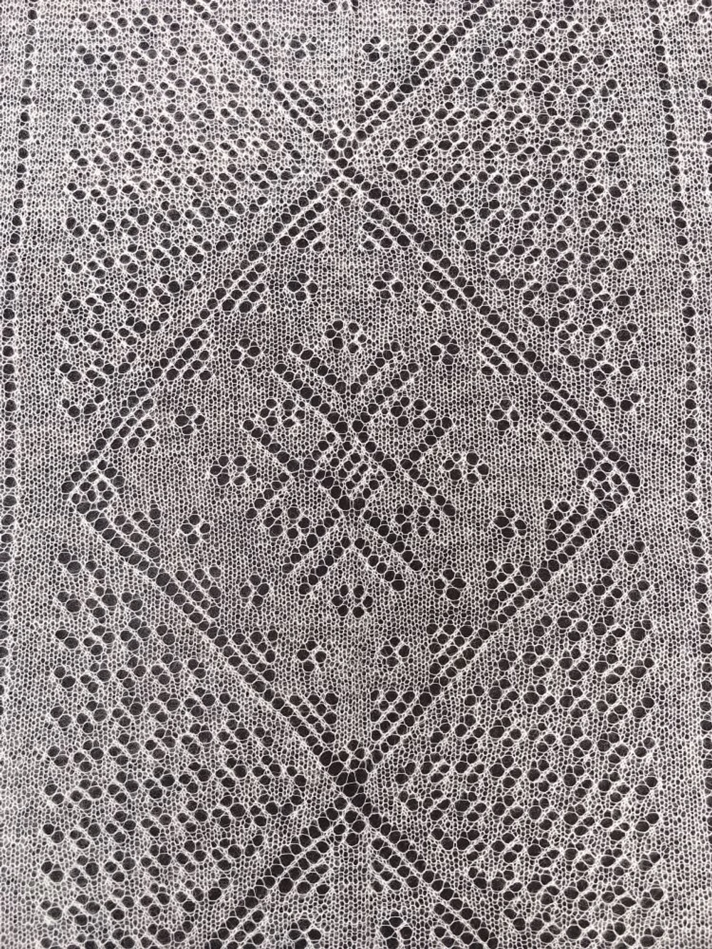 Оренбургский пуховый палантин А16070-01 белый отбеленный