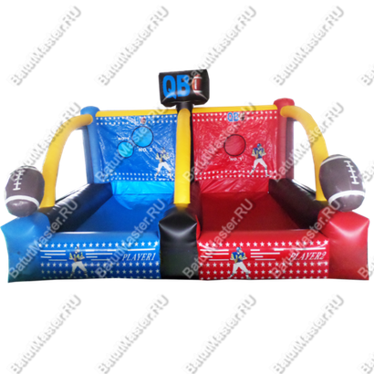 Детский надувной батут "Футбол Регби" с крышей 5*3*3.5 м