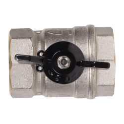 Кран шаровой латунный LD Pride 47.32.B-B.Б Ду 32 Ру 25 вн-вн, (бабочка)