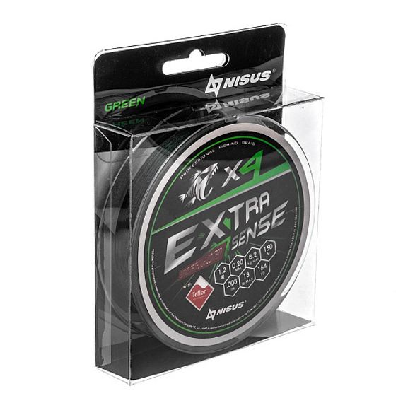 Шнур Extrasense X4 PE Green 150m 1.2/18LB 0.20mm (N-ES-X4-1.2/18LB) NISUS