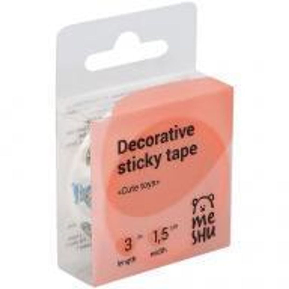 Скотч декоративный "Cute toys", 1,5 см*3м MS_36881 (MESHU)