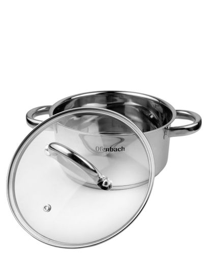 Кастрюля 2 л. из нержавеющей стали Ofenbach NB 100524 с крышкой