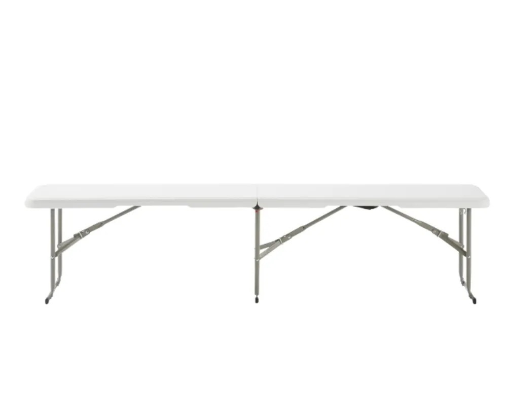 Скамейка Складная садовая 183x28x43 см HDPE белая