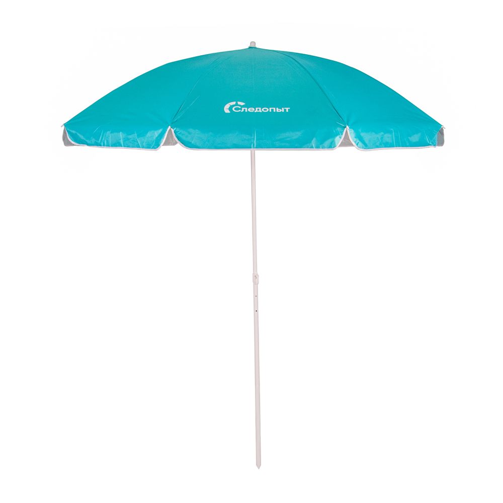 Зонт пляжный СЛЕДОПЫТ с наклоном, d - 180см, h - 183см, d штока 19/22мм, Polyester 190T, цв. голубой