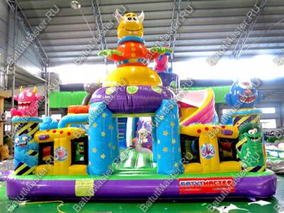 Коммерческий батут "Космические зверята" 16*8*7 м