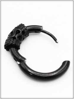 Серьга кольцо (1шт) для пирсинга уха. Сталь с покрытием.