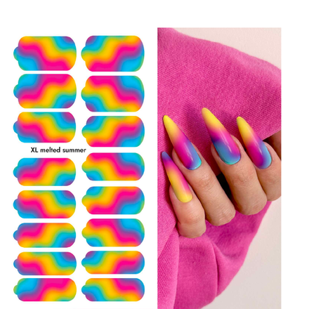 Плёнки для педикюра by provocative nails XL melted summer