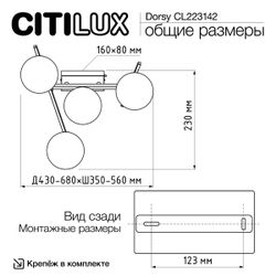 Citilux DORSY CL223142 LED Люстра поворотная Чёрная