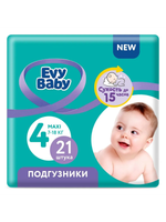 Evy Baby подгузники №4 Maxi (7-18 кг) 21шт/упак
