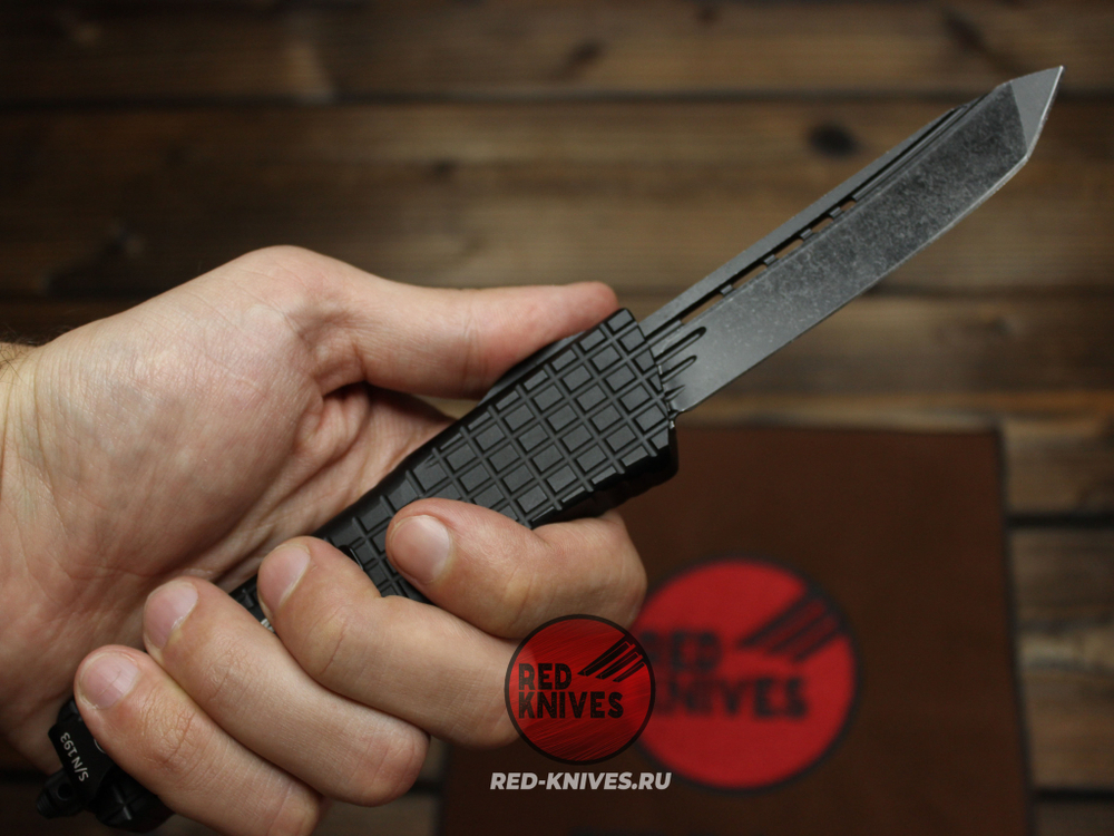 Нож Microtech Troodon Delta Shadow Frag T/E - клинок танто, блэквош МТ11