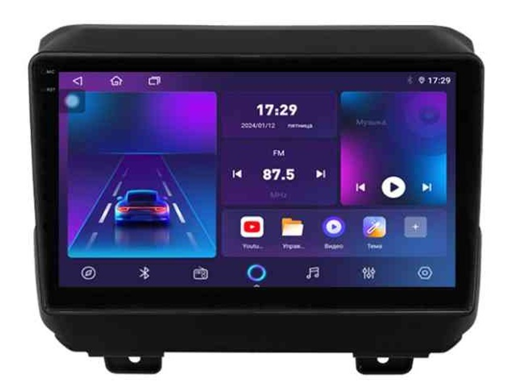 Магнитола для Jeep Wrangler 4 2018+ - Parafar PF594LUX1RN2K на Android 13, QLED+2K, ТОП процессор, 4Гб+32Гб, CarPlay, 4G SIM-слот