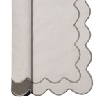 Салфетка под приборы с контрастным кантом серого цвета из коллекции trendy ruffles, 35х45 см