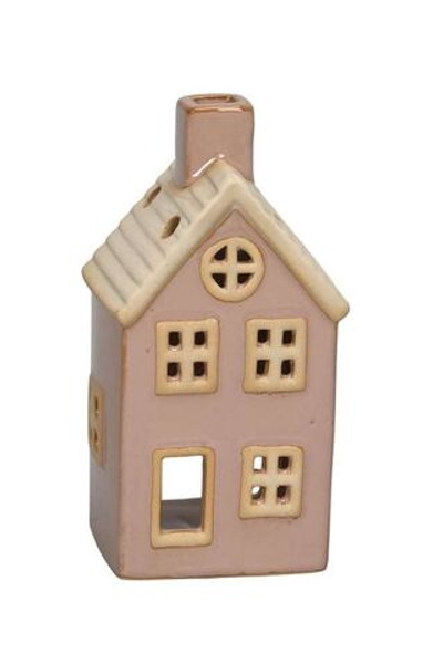 Подсвечник "Домик" роза 8x7x16см