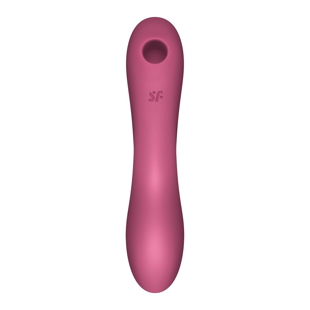Вакуумно-клиторальный вибромассажер Satisfyer Curvy Trinity 3, красный