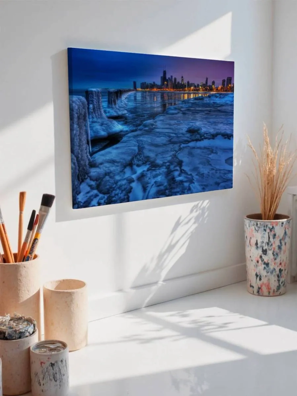 Картина на стену 40 X 50 Зимний город