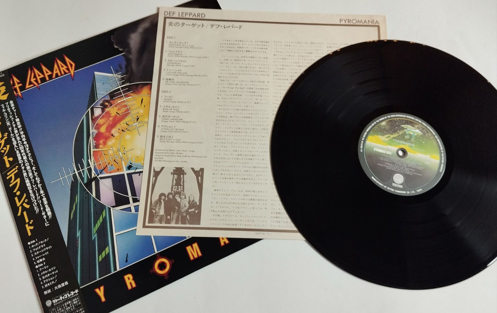 Винтажная виниловая пластинка LP Def Leppard Pyromania (Japan 1983) (Obi)