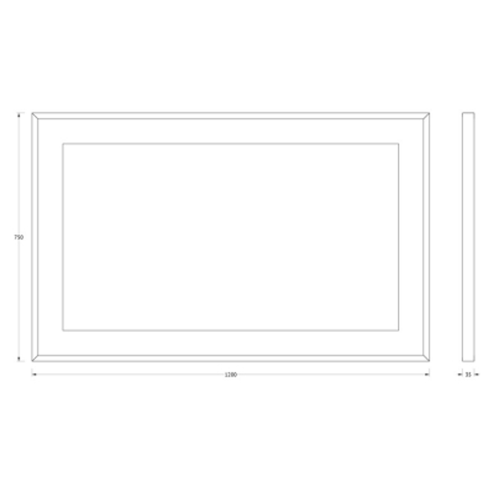Зеркало Evoform в багетной раме со встроенным LED-светильником 29,5 W 120x75 см