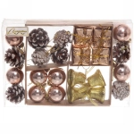 Набор украшений «Сказочная зима» 20*13,7*3 см (24 предмета), Золото/шампань