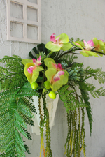 Настенная композиция в кашпо "Цветы" 67*57*23 см