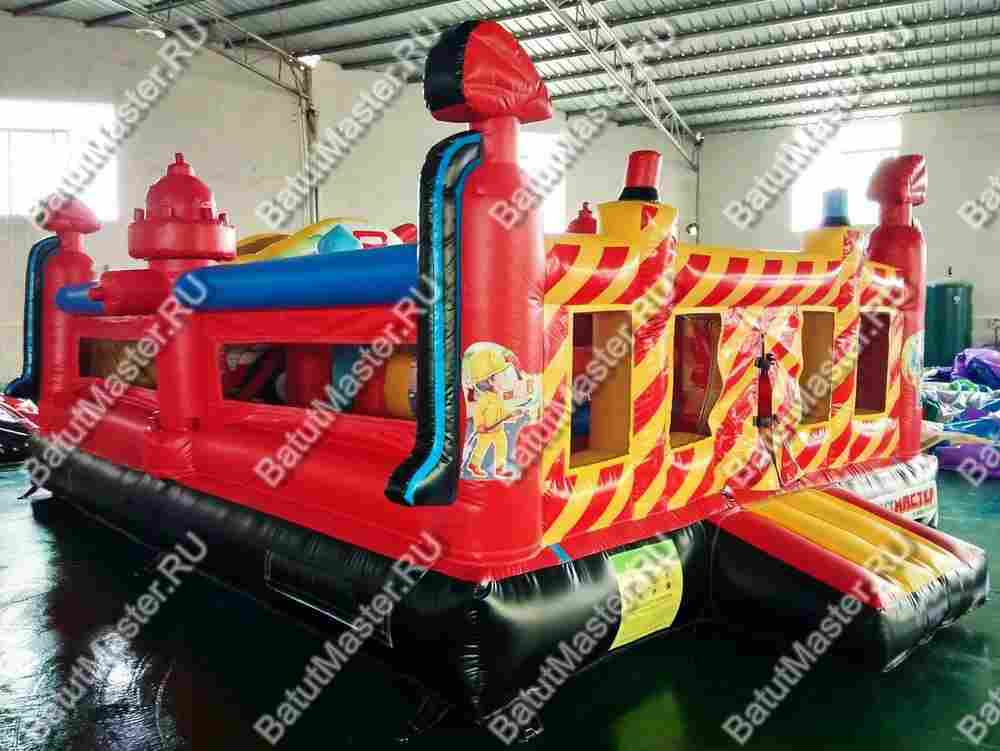 Надувной батут "Пожарная площадка" 6 4 2.8 м