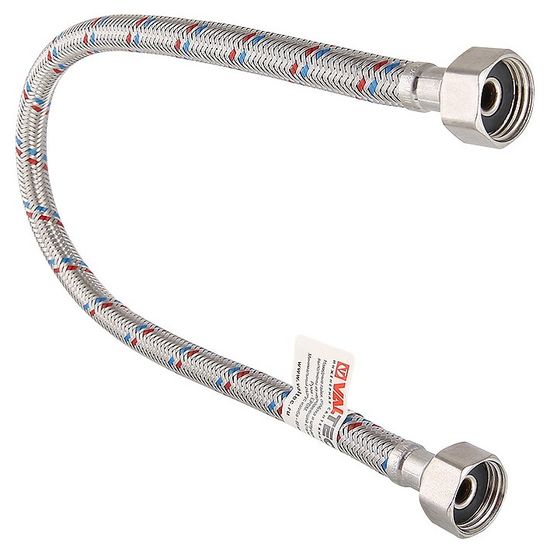 Гибкая подводка для воды Valtec с ниппелем, гайка–гайка 1/2", длина 120 см (VTf.001.IS.0404120)