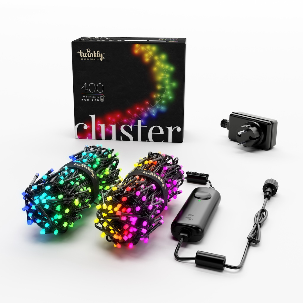 Гирлянда LED Twinkly Cluster (Multicolor edition) - 400 шт. (6 м) RGB + BT + Wi-Fi (TWC400STP-BEU)