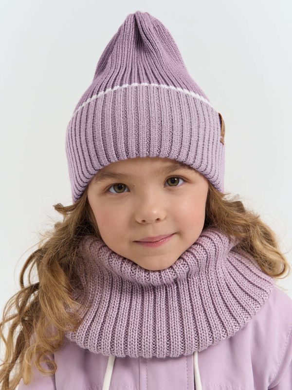 Шапка тыква из смесовой шерсти однослойная Колор блок 