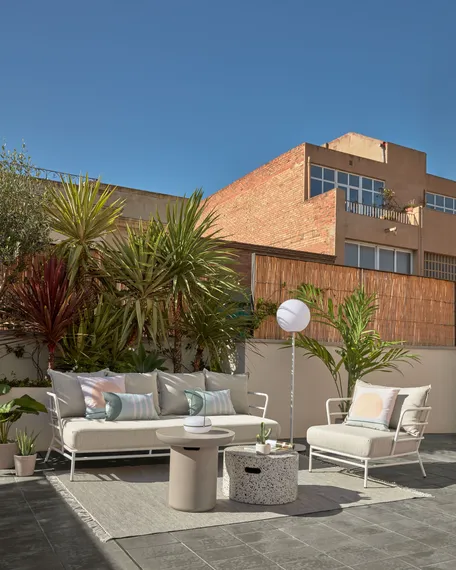 Журнальный столик из бетона Taimi Ø50 см серый