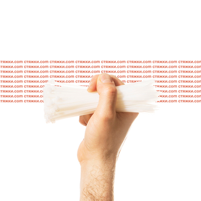 Стяжка - хомут кабельная нейлоновая КСС 4х150 белые — 100 шт/уп