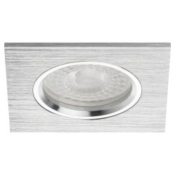 Светильник встраиваемый алюминиевый ЭРА KL57 SL под лампу MR16 GU5.3 серебро | Алюминиевые встраиваемые светильники