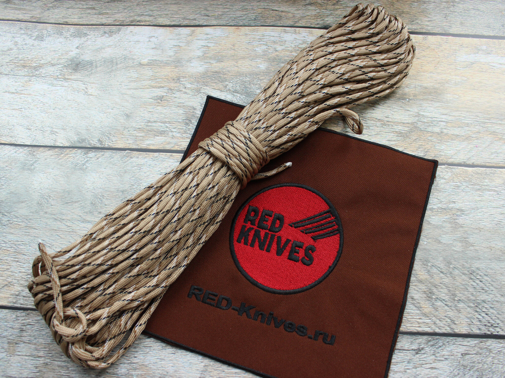 Паракорд 550 пустнный в полоску Desert (7 жил) RZ Manufacturer PC007 - 1 метр