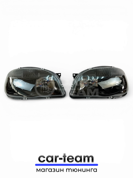 Фара на Шевроле Нива 2123 передние нового образца с Bi LED модулями 3.0 дюйма, черная маска лакированная