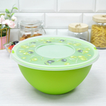 Миска 4л с крышкой "Fresh" олива