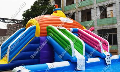 Надувной назменый аквапарк «Субмарина», 20*12*5 м