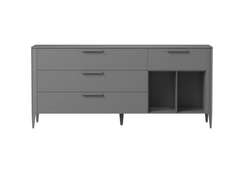 Тумба Type oak 4 ящика 2 полки ширина 180 см (серый)