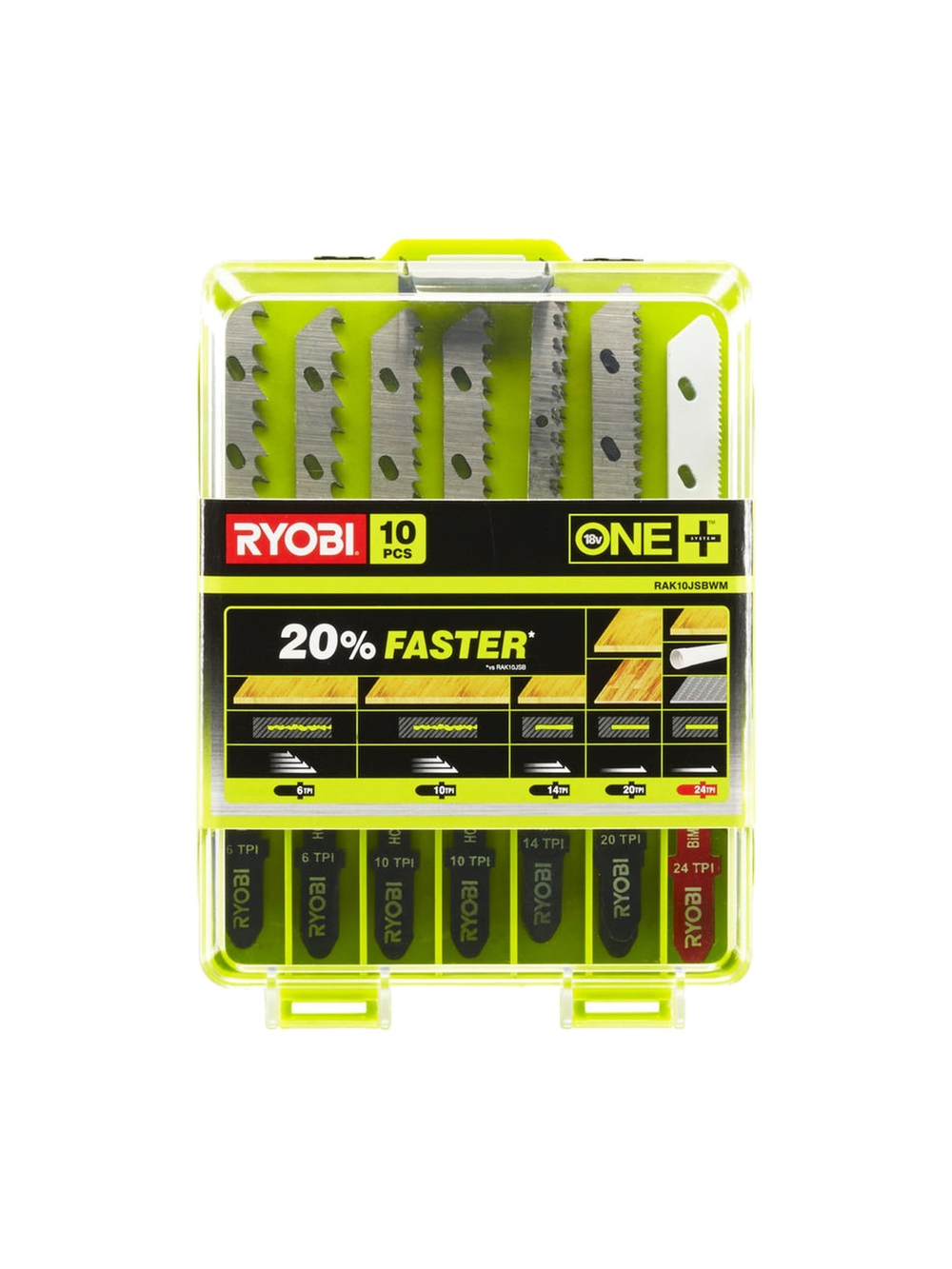 Набор пилочек для лобзика 10 шт Ryobi 5132002811