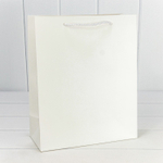 Пакет подарочный 20х30х10см "Фактура" (Белый)