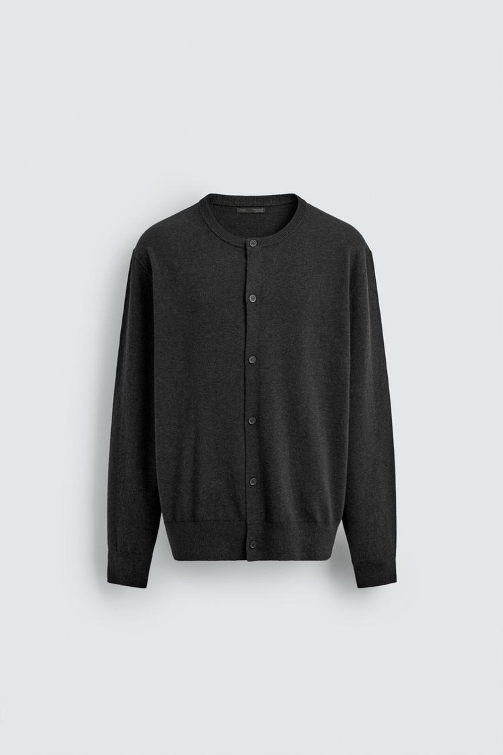 ZARA КАРДИГАН ИЗ СМЕСОВОЙ ШЕРСТИ, АНТРАЦИТОВО-СЕРЫЙ