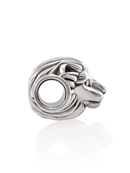 Лев серебряный шарм подвеска фото 1