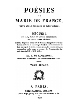 Poésies de Marie de France, Poète Anglo-Normand du XIIIe siècle. Tome 2 | Marie de France