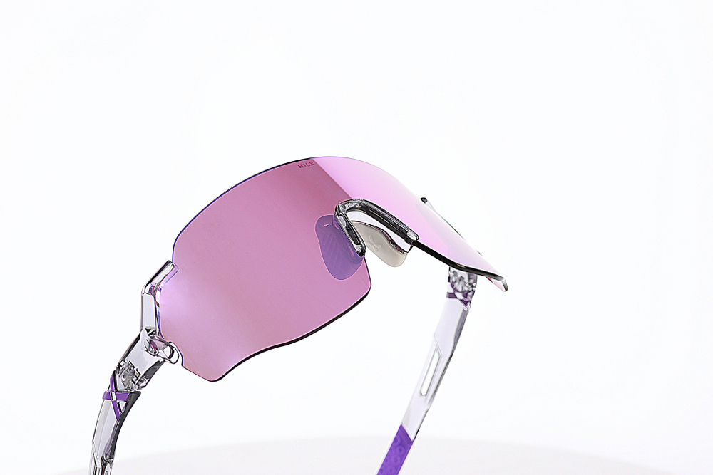 Спортивные очки с диоптриями HILX Savage (L) Shiny Crystal Grey Purple / Purple Lens
