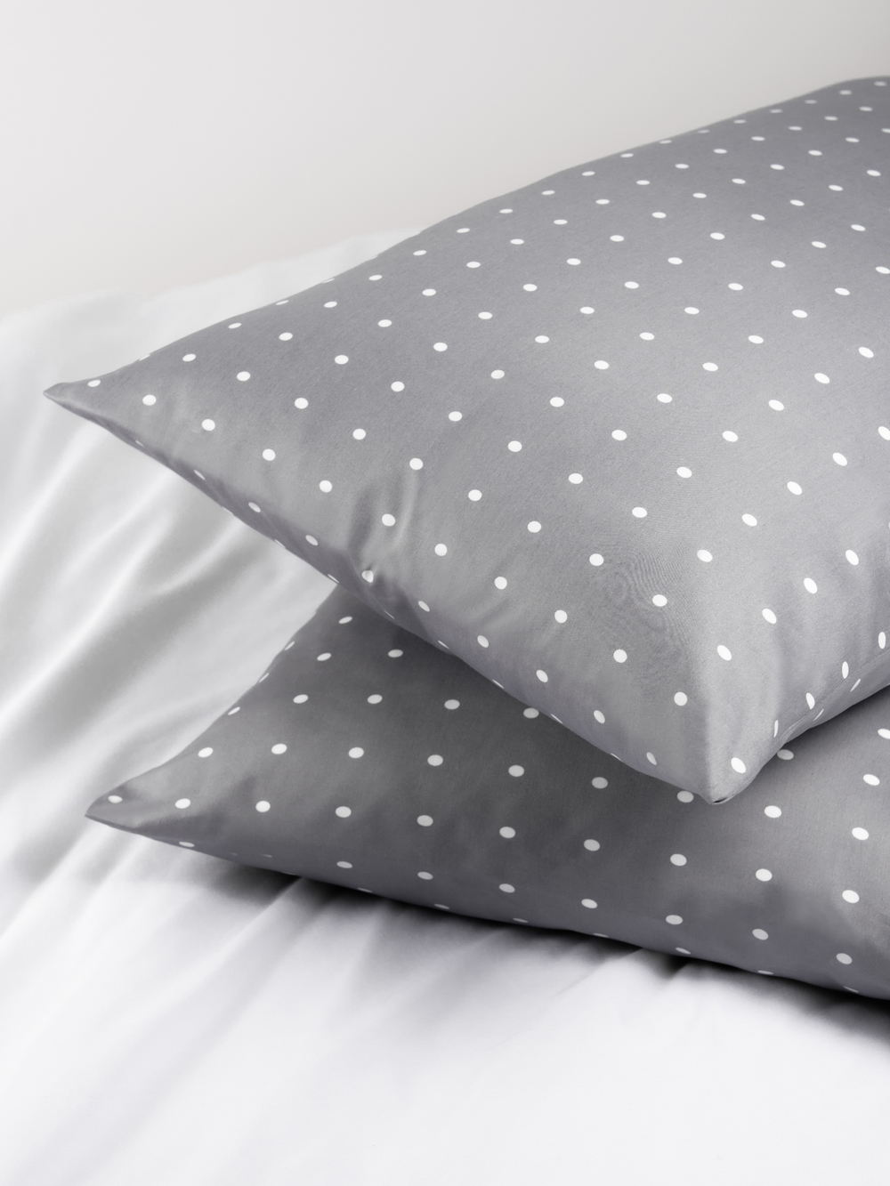 UTOPIA 2 Наволочки, сатин серый в точку