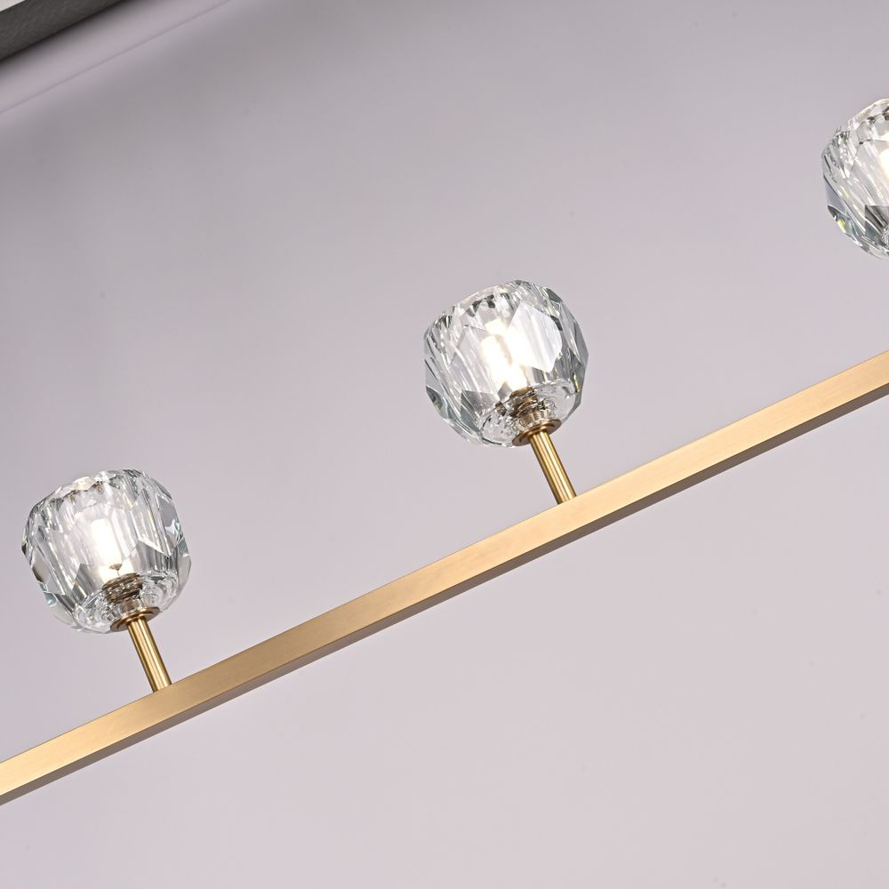 Люстра Rh Boule De Cristal Linear Chandelier 5 Bronze By Imperiumloft