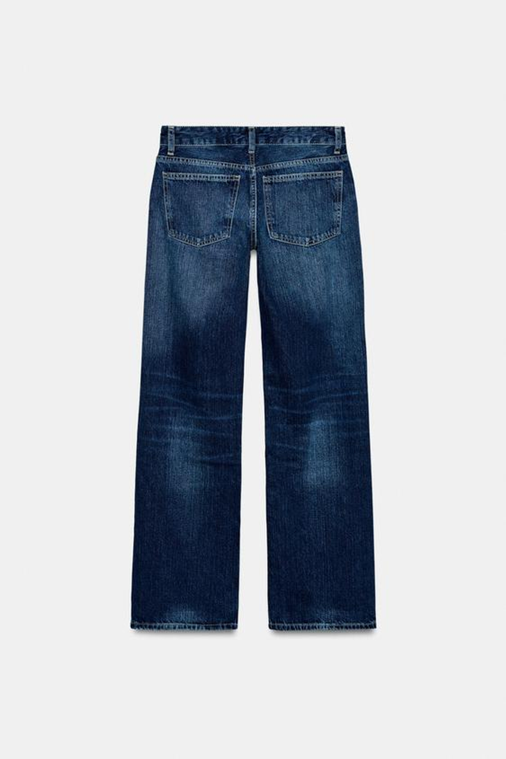 ZARA ДЖИНСЫ TRF WIDE LEG С НИЗКОЙ ПОСАДКОЙ, ИНДИГО